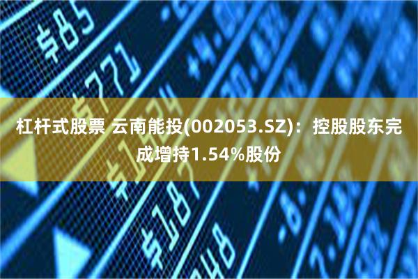 杠杆式股票 云南能投(002053.SZ)：控股股东完成增持1.54%股份