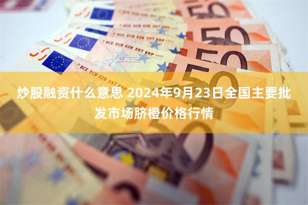 炒股融资什么意思 2024年9月23日全国主要批发市场脐橙价格行情