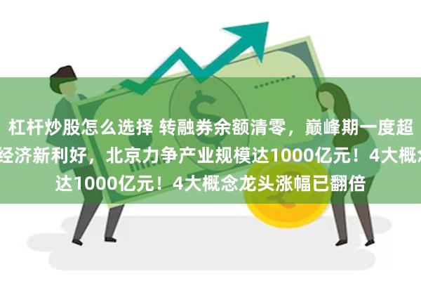 杠杆炒股怎么选择 转融券余额清零，巅峰期一度超1800亿元！低空经济新利好，北京力争产业规模达1000亿元！4大概念龙头涨幅已翻倍