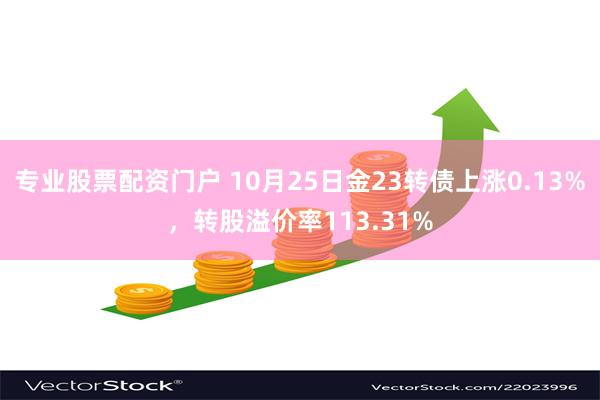 专业股票配资门户 10月25日金23转债上涨0.13%，转股溢价率113.31%